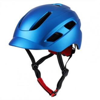 70% Verkoop In-Mold Rijden Veiligheid Beschermende Helm Met Usb Opladen Licht Voor Outdoor Sport Blauw