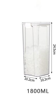 700/1300/1800Ml Transparante Verzegelde Blikken Voedsel Container Plastic Keuken Koelkast Noodle Box Multigrain Opslagtank