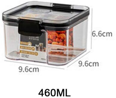700/1300/1800Ml Transparante Verzegelde Pot Plastic Keuken Opbergdoos Moer Koffieboon Opslag Pot Huishoudelijke Graan opbergdoos 460ml