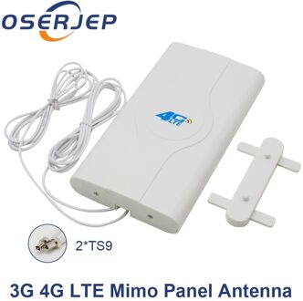 700-2600 Mhz 3G 4G Lte Externe Booster Panel Antenne 4G Lte Mimo 2X2 CRC9/TS9/Sma Connector + 2M Voor 3G 4G Router 4G Wifi Mobiele TWO SMA MIMO