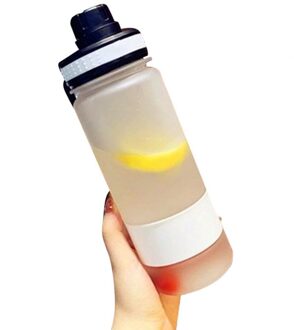 700/900Ml Draagbare Outdoor Sport Reizen Matte Water Fles Met Telefoon Houder Lekvrij Drinken Waterkoker Wandelen Transparent700ML
