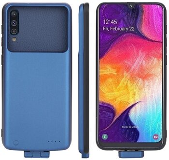 7000 Mah Telefoon Batterij Lader Case Voor Samsung A50 A50S A30S Powerbank Draagbare Oplader Telefoon Cover Case Voor Samsung Poverbank blauw