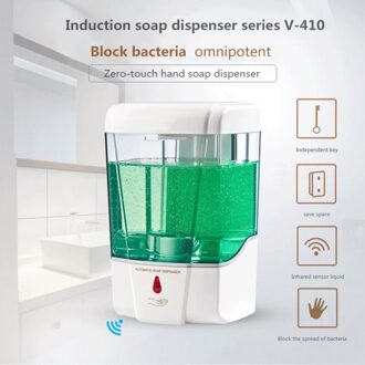 700Ml Automatische Zeepdispenser Touchless Sensor Handdesinfecterend Wasmiddel Dispenser Wall Mounted Voor Badkamer Keuken