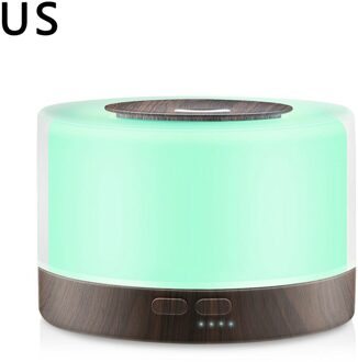 700Ml Lucht Aroma Ultrasone Luchtbevochtiger Houtnerf Met Kleur Led-verlichting Elektrische Aromatherapie Etherische Olie Diffuser