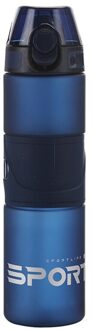 700ML Portable Leak-proof Water Bottle Tour Outdoor Bicycle Sports Drinking Plastic Water Bottles diep blauw