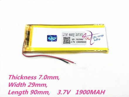 702990 3.7 V 1900 MAH 703090 Lithium Polymeer Li-Po Oplaadbare Batterij Voor GPS DVD E-Book Tablet PC mobiele telefoon power bank