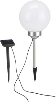 70309- tuinlamp - solar - diameter 20 cm Wit