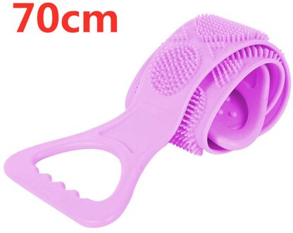 70Cm Douche Borstels Skin Scrubber Magic Silicone Bad Borstels Flexibele Handdoek Wrijven Terug Modder Peeling Body Wash Massage Borstel 70cm paars