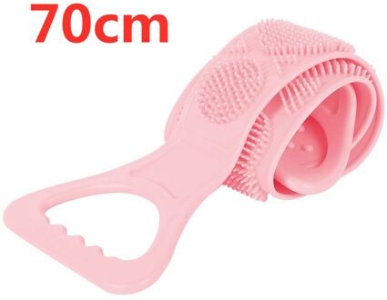 70Cm Douche Borstels Skin Scrubber Magic Silicone Bad Borstels Flexibele Handdoek Wrijven Terug Modder Peeling Body Wash Massage Borstel 70cm roze