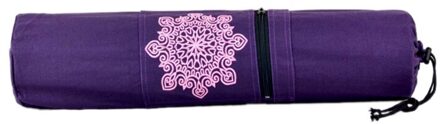 70Cm Yoga Mat Tas Praktische Yoga Pilates Mat Tas Belt Tasje Canvas Yoga Tas Voor Yoga Fitness paars