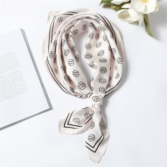 70Cm Zijde Vierkante Sjaal Vrouwen Print Foulard Sjaals Haarband Zomer Sjaals Lady Accessoires Halsdoek H70-2