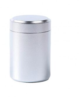 70Ml Aluminium Herb Stash Jar Luchtdichte Geur Proof Kruiden Kruiden Verzegelde Vochtbestendige Opslag Bus Container Potten Flessen Zilver