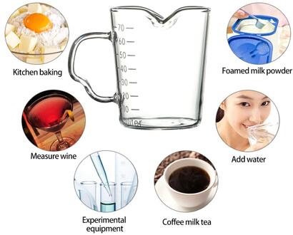 70Ml Glazen Maatbeker Melk Jug Hittebestendig Glas Cup Maatregel Kruik Creamer Schaal Cup Koffie Pitcher Magnetron veilig