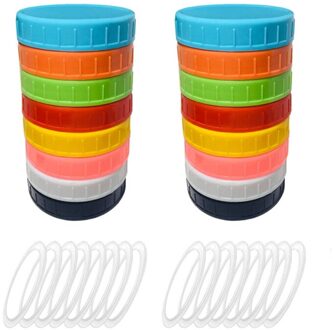 70Mm/86Mm Plastic Lekvrij Vervanging Caps Deksels Voor Mason Jars Inblikken Drinken Potten Vers Houden Deksels 7cm