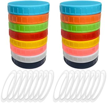 70Mm/86Mm Plastic Lekvrij Vervanging Caps Deksels Voor Mason Jars Inblikken Drinken Potten Vers Houden Deksels 8.6cm