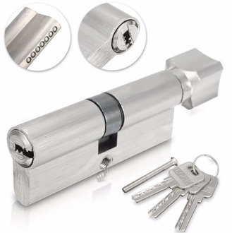 70mm 90mm Brass Cylinder Computer Brass Key With Plastic With Button Single Europe Standard Safe Door Lock Cylinder With 3 Keys