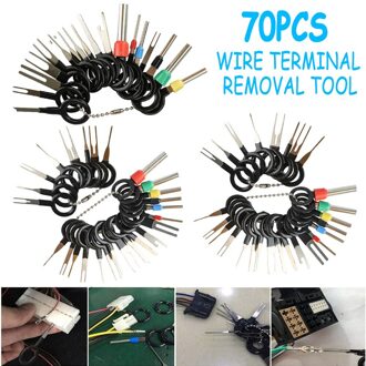 70Pcs Auto Terminal Verwijdering Elektrische Bedrading Crimp Connector Pin Extractor Puller Release Pin Extractor Kit Auto Plug Repair Tool