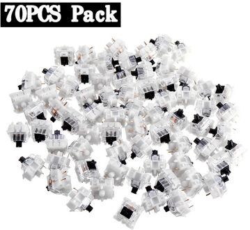 70Pcs Pack 5 Pin Gateron Stille Zwarte Schakelaar Mechanische Switchs Voor Mechanische Gaming Toetsenbord Diy Onderdelen Lineaire Touch Gevoel