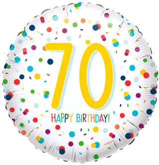 70ste verjaardag ballon confetti