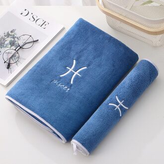 70X140CM Coral Fleece Absorberende Haar Zwemmen Gezicht Hand Badhanddoek Sets Microvezel Handdoeken Badkamer Handdoeken Microfiber Handdoek Set blauw Pisecs