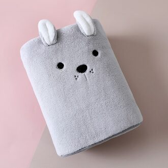 70X140CM Coral Fleece Absorberende Haar Zwemmen Gezicht Hand Badhanddoek Sets Microvezel Handdoeken Badkamer Handdoeken Microfiber Handdoek Set grijs Cartoon