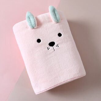 70X140CM Coral Fleece Absorberende Haar Zwemmen Gezicht Hand Badhanddoek Sets Microvezel Handdoeken Badkamer Handdoeken Microfiber Handdoek Set roze Cartoon