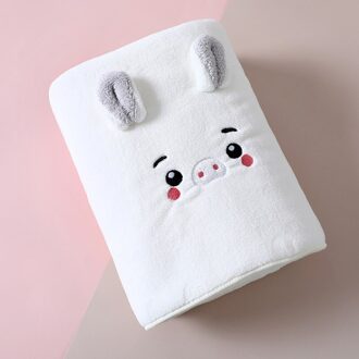 70X140CM Coral Fleece Absorberende Haar Zwemmen Gezicht Hand Badhanddoek Sets Microvezel Handdoeken Badkamer Handdoeken Microfiber Handdoek Set wit Cartoon
