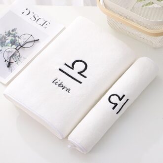 70X140CM Coral Fleece Absorberende Haar Zwemmen Gezicht Hand Badhanddoek Sets Microvezel Handdoeken Badkamer Handdoeken Microfiber Handdoek Set wit Libra