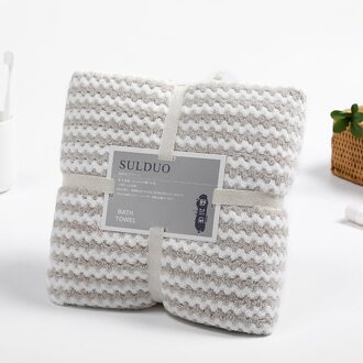 70X140Cm Thuis Textiel Handdoek Coral Fluwelen Badhanddoeken Voor Volwassen Zachte Absorberende Microfiber Stof Handdoek Wearable Bad handdoek lattice bruin