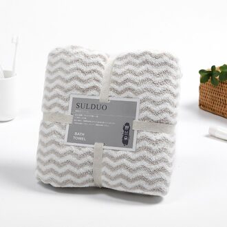 70X140Cm Thuis Textiel Handdoek Coral Fluwelen Badhanddoeken Voor Volwassen Zachte Absorberende Microfiber Stof Handdoek Wearable Bad handdoek W streep bruin