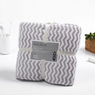 70X140Cm Thuis Textiel Handdoek Coral Fluwelen Badhanddoeken Voor Volwassen Zachte Absorberende Microfiber Stof Handdoek Wearable Bad handdoek W streep paars