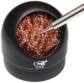 70x66mm Wire Ball Heavy Duty Welding Soldering Solder Iron Tip Cleaner Steel With Stand Welding Soldering Solder Iron Tip Cleane
