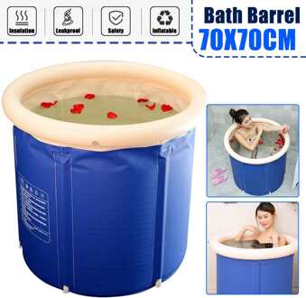 70X70Cm Vouwen Bad Thuis Grote Volwassen Bad Vat Verdikking Kinderen Opvouwbare Emmer Opblaasbare Kleine Appartement