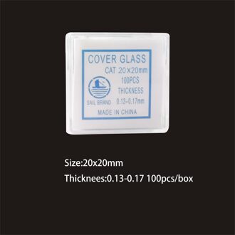 7101 18*18 20*20 22*22 24*24 100Pcs Transparant Slides Coverslips Coverslides Cover glazen Leeg Microscoop Glas Slides 20X20