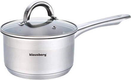 7133 - Steelpan Met Deksel - Sauspan - 16 Cm - 1.5 Liter Zilverkleurig