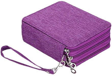 72 Kleur 78 Gat Schilderen Pen Zak Briefpapier Zak Potlood Opbergtas Levert Voor School Kantoor Accessoires Opbergtas # g3 paars