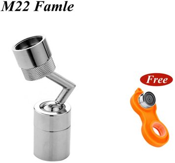 720 Graden Rotatie Universele Kraan Beluchter Mannelijke Vrouwelijke Waterbesparende Filter Diffuser Hoofd Douche Mondwater Gefilterd M22 oranje