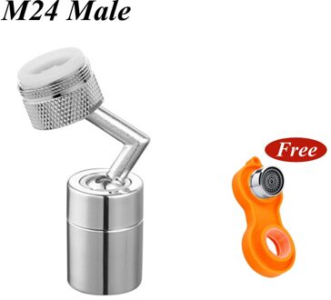 720 Graden Rotatie Universele Kraan Beluchter Mannelijke Vrouwelijke Waterbesparende Filter Diffuser Hoofd Douche Mondwater Gefilterd M24 oranje