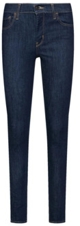 720 mid waist super skinny jeans met donkere wassing Indigo - W26/L28