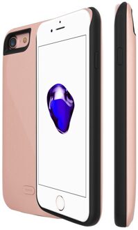 7200Mah Portable Power Bank Backup Pack Magnetische Externe Batterij Oplader Case Beschermhoes Voor Iphone 7Plus 8Plus 5.5Inch roos goud