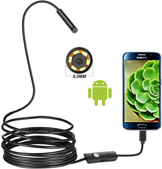 720P 8MM OTG Android Endoscope Camera 1M Video Endoscope Borescope Inspection Camera Windows USB Endoscope for Car
