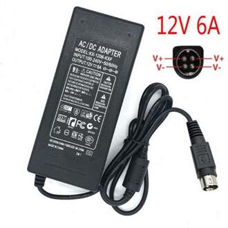 72W Compatible LCD Monitors Adapter Power Supply 12V 6A 4Pin bulk packing - small