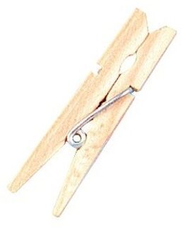 72x Houten mini wasknijpers 4.5 cm - Decoratie knijpers - Hobby/knutsel materiaal