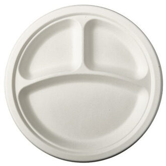 72x stuks witte suikerriet vakjesbordjes 23 cm biologisch afbreekbaar