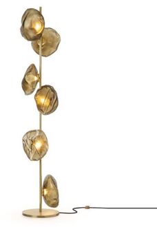 73.6 Vloerlamp - Taupe - Messing base Grijs