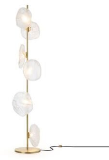 73.6 Vloerlamp - Transparant - Messing base