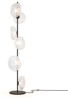 73.6 Vloerlamp - Transparant - Zwarte base