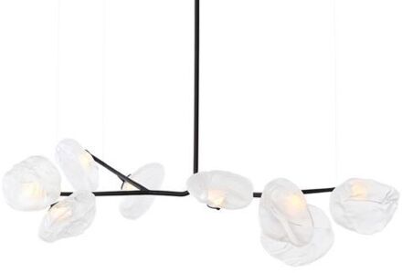 73.8 Armature Hanglamp - Transparant - 8 lampen - 89 cm hoog