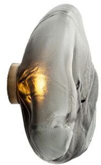 73s Brass Wandlamp - Donkergrijs Transparant