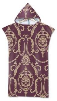 75*110Cm Microfiber Geometrische Gedrukt Veranderende Gewaad Poncho Met Capuchon Strandlaken Voor Zwemmen Handdoeken Badjas 3